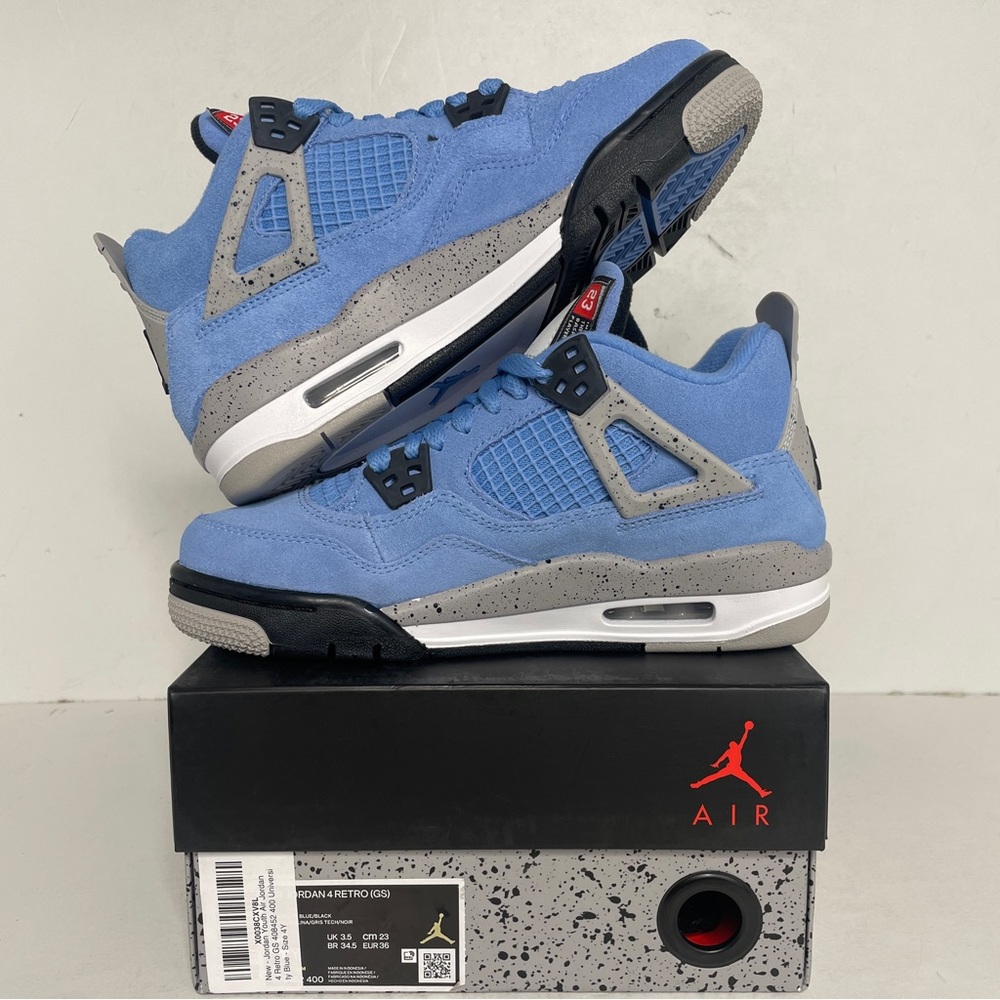 Nike Air Jordan 4 Retro GS “UNC/University Blue” 2022 - Picture 3 of 4